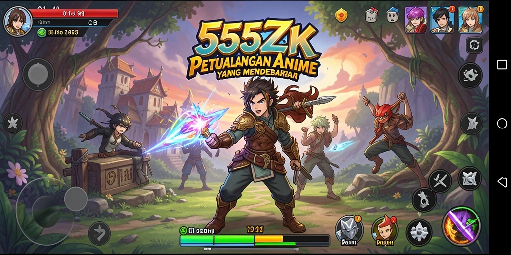 Tangkapan layar utama 555ZK menampilkan aksi gameplay yang mendebarkan.