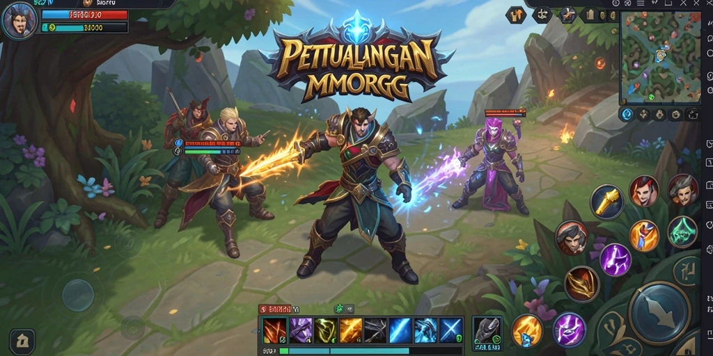 Tampilan screenshot utama 567TV menampilkan karakter dalam petualangan epik di dunia MMORPG.