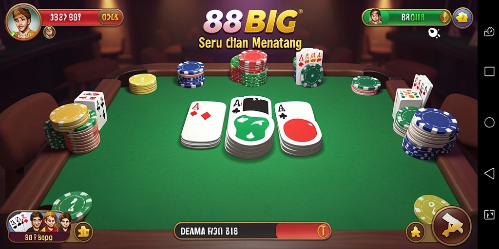 Tampilan gameplay seru Gaple di 88BIG.
