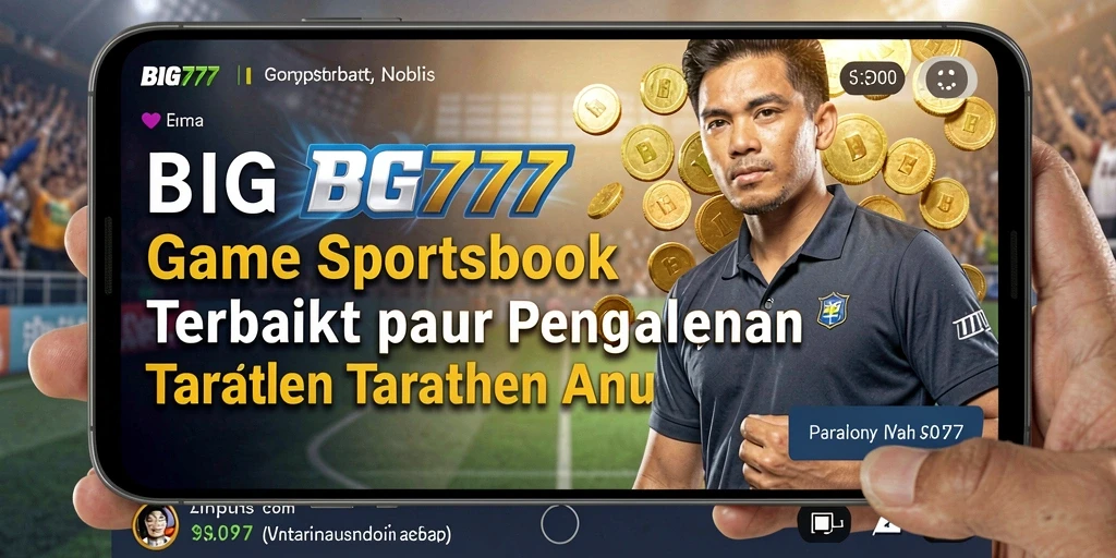 Tampilan antarmuka utama BIG777 dengan opsi taruhan Sportsbook.