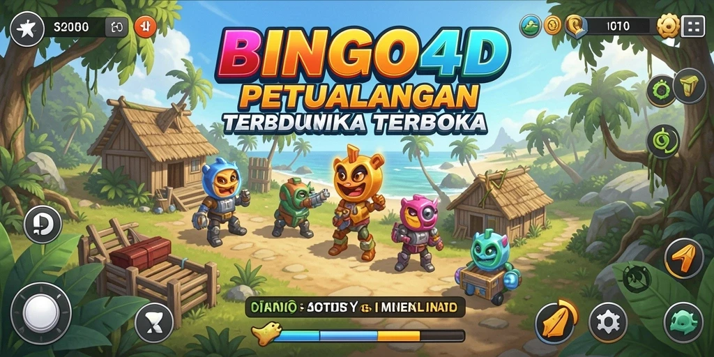 Tangkapan layar gameplay BINGO4D menampilkan eksplorasi dunia terbuka yang luas.