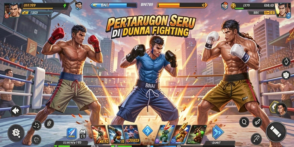 Tampilan epic pertarungan karakter di BNI789.