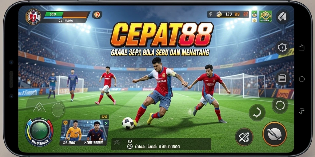 Tampilan gameplay menarik dari CEPAT88 saat pertandingan sepak bola.