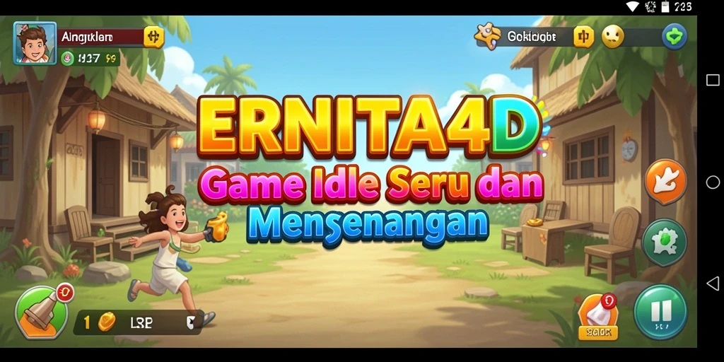 Tangkapan layar gameplay ERNITA4D menunjukkan pengalaman Idle yang menyenangkan.