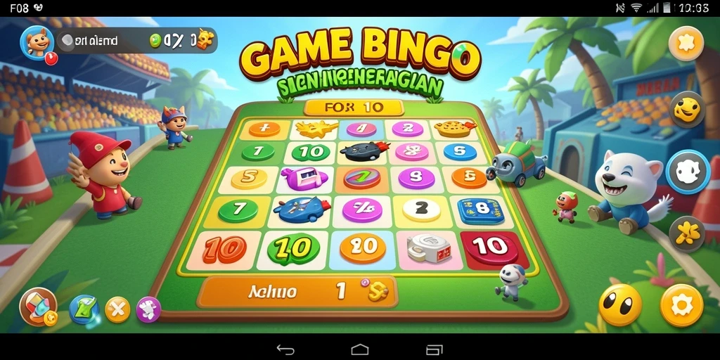 Screenshot F08 menampilkan gameplay Bingo yang seru dan interaktif.