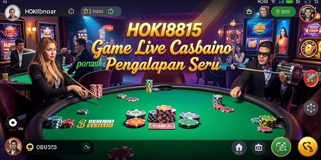 Screenshot utama HOKI8815 menampilkan gameplay Live Casino yang mendebarkan.