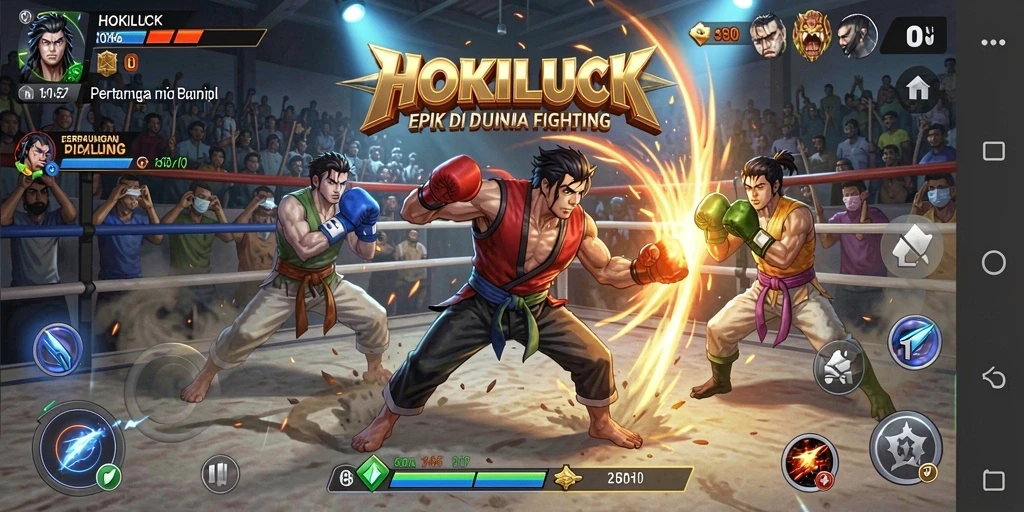 Tangkapan layar dari gameplay HOKILUCK yang intens dan seru.