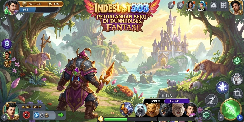 Screenshot gameplay INDESLOT303 menampilkan petualangan seru di dunia fantasi.