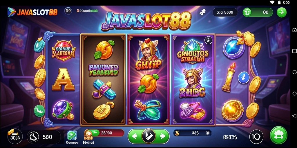Screenshot utama yang menunjukkan gameplay seru JAVASLOT88.