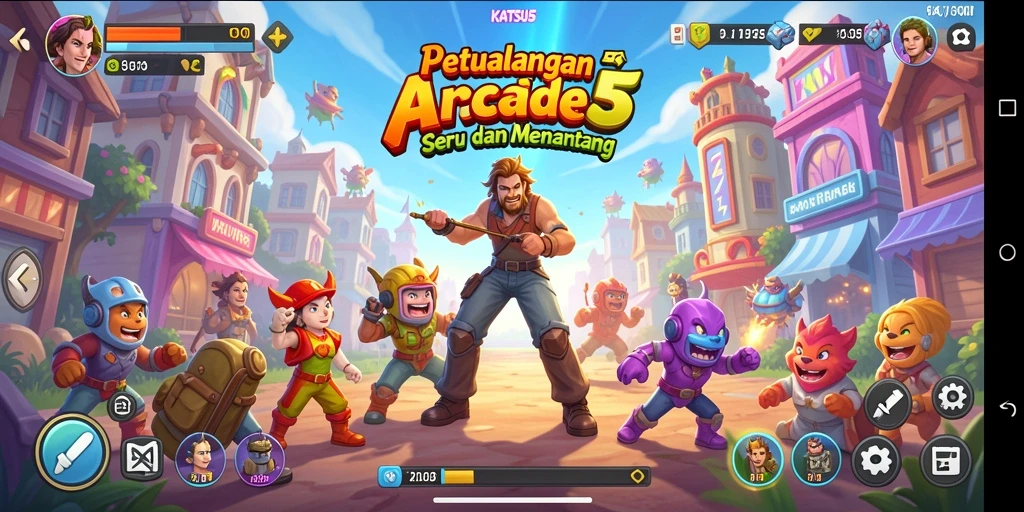 Tampilan menarik dari gameplay KATSU5 yang seru dan menantang.