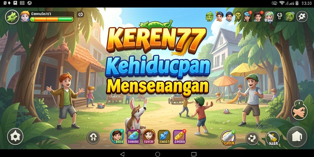 Tampilan screenshot utama KEREN77 yang menunjukkan gameplay simulasi yang seru.