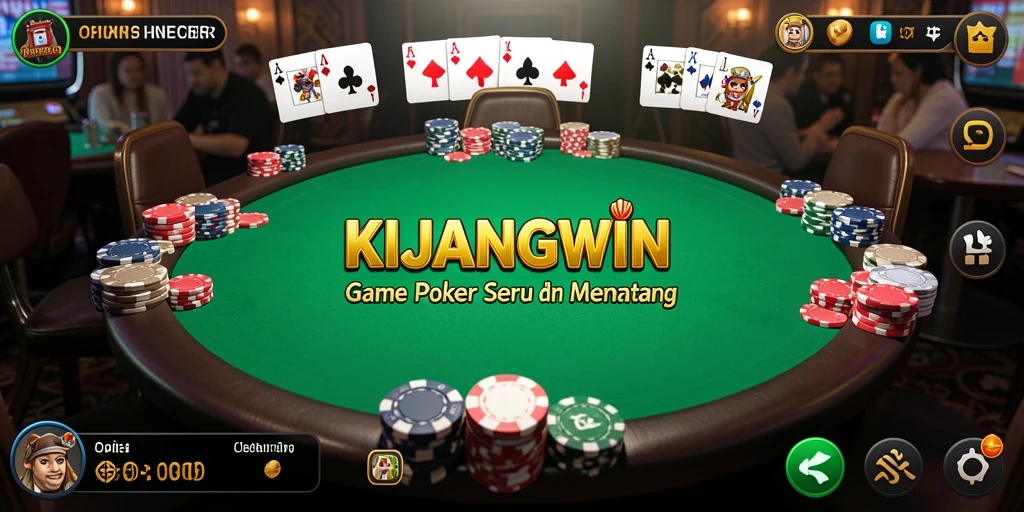 Tampilan gameplay KIJANGWIN yang menarik saat bermain poker online.