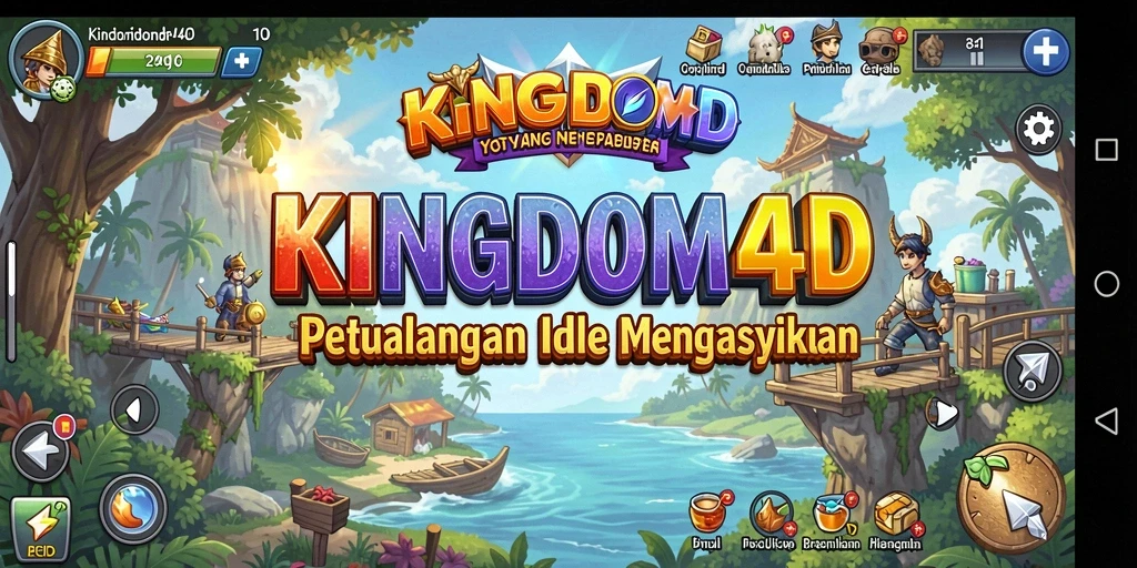 Tampilan gameplay <strong>KINGDOM4D</strong> yang menarik menampilkan perkembangan kerajaan.