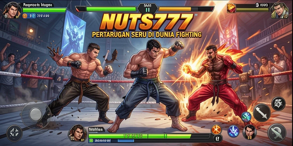 Tampilan gameplay NUTS777 yang penuh aksi dan pertarungan seru.