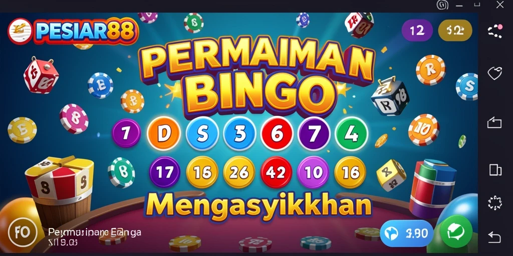 Tampilan gameplay Bingo PESIAR88 yang menarik dan penuh warna.