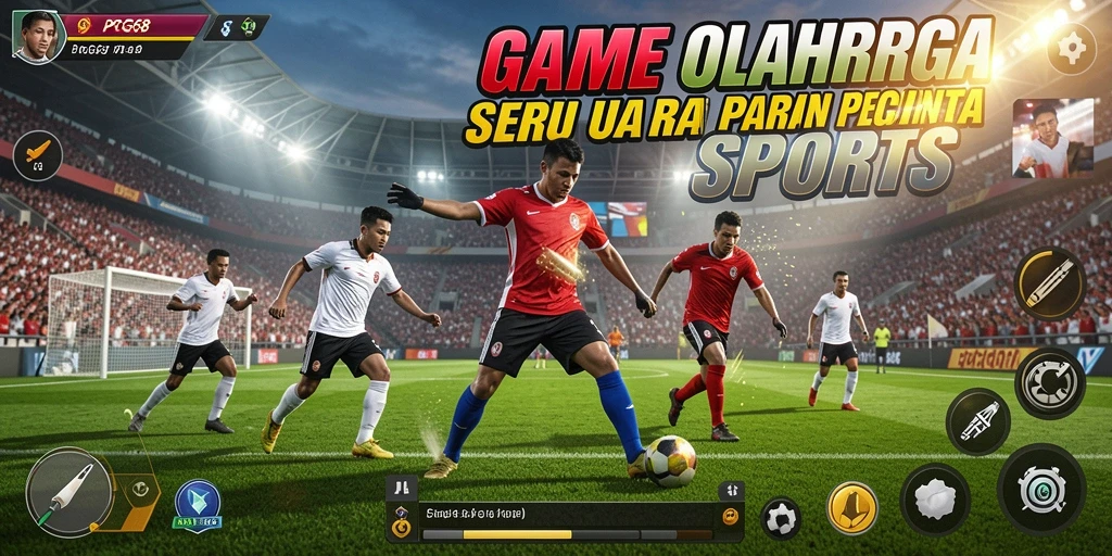 Screenshot memperlihatkan aksi seru gameplay olahraga PGG68.