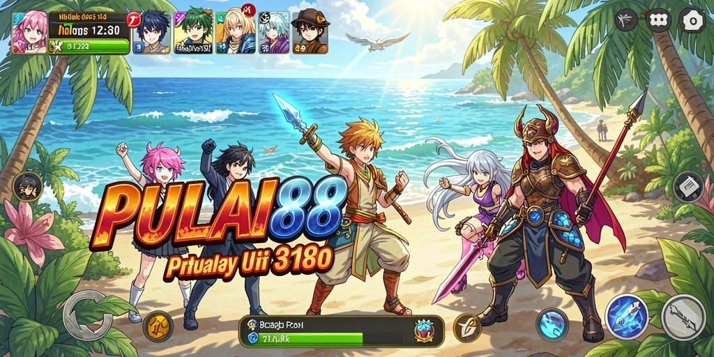 Tampilan gameplay PULAU88 yang memukau dengan karakter Anime.