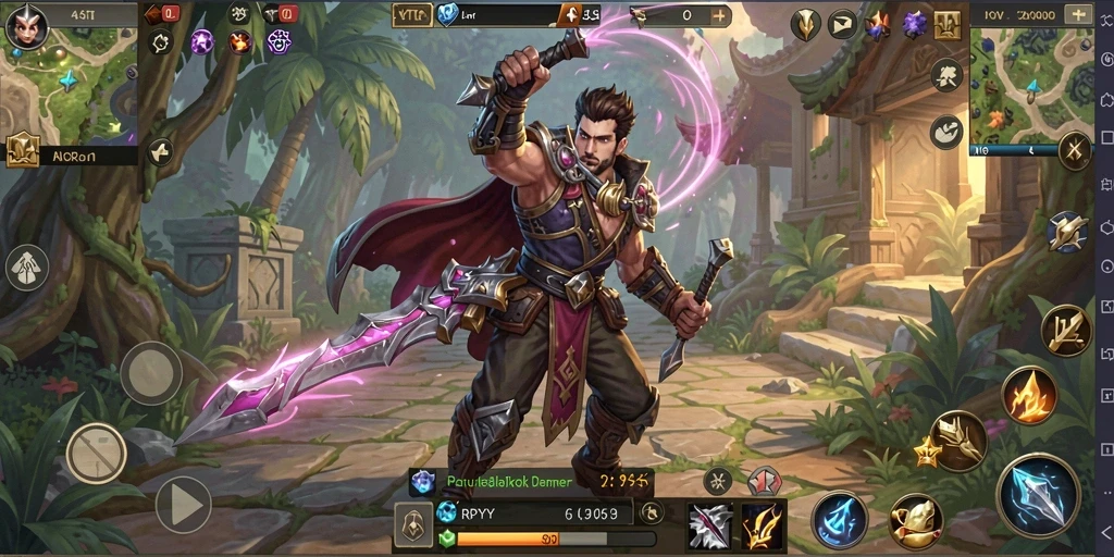 Tangkapan layar menunjukkan pertempuran seru dalam game ARPG RPYYY.