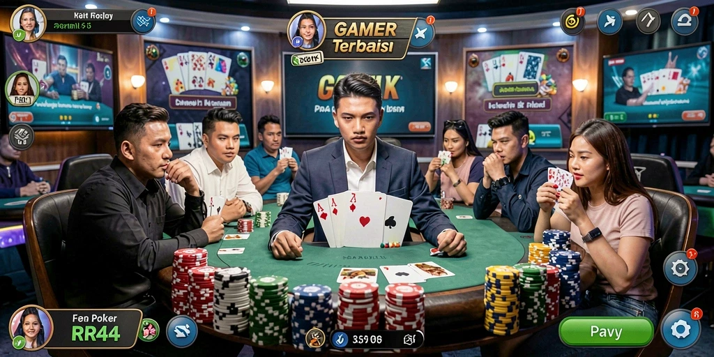 Tampilan menarik dari gameplay Poker di RR44.