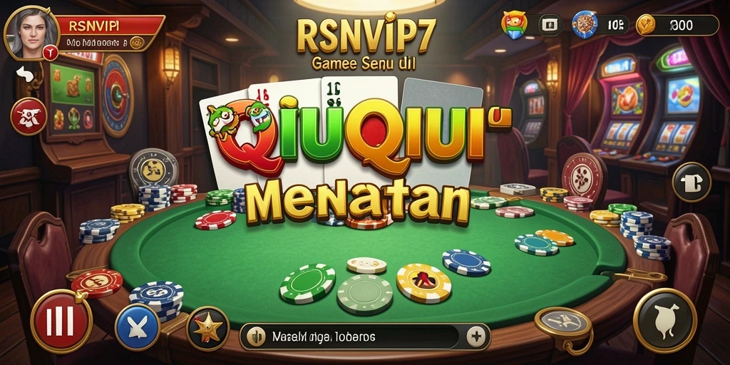 Screenshot utama RSNVIP7 menampilkan gameplay QiuQiu yang mengasyikkan.