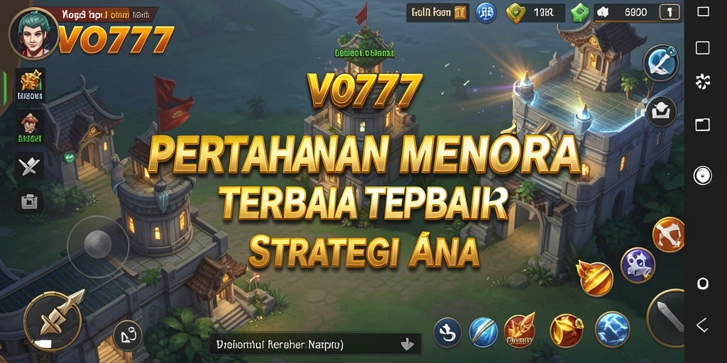 Screenshot VO777 menunjukkan aksi mendebarkan dalam permainan Tower Defense.